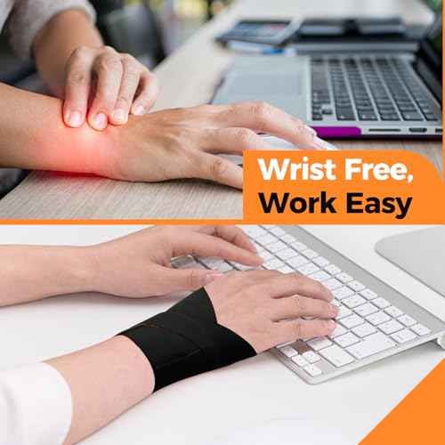 Wrist Brace for Women Men, Ultra-Thin Elastic Wrist Support Brace for Work, Sleep, Sport, Carpal Tunnel Brace Right Hand for Tendonitis, Arthritis, Pain Relief, Sprains (Right)