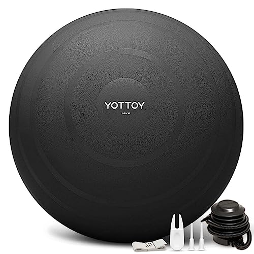 26 Inch Anti-Burst Exercise Ball for Yoga Pregnancy & Fitness - Black