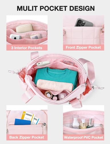 Pink Mini Gym Bag for Women with Coin Wallet - Lightweight & Water-Resistant