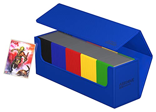 Deck Case for 400 Double-Sleeved TCG Cards - Blue, Magnetic Closure, Microfiber Lining - 400+ Variation