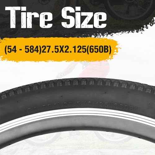MEGHNA Bike Tire 26/27.5 x 2.125 inch Mountain Bike Tire with Bike Tire Lever Foldable Tire Replacement for Mountain Bike Gravel Bike BMX Cruiser Bike Folding Bike