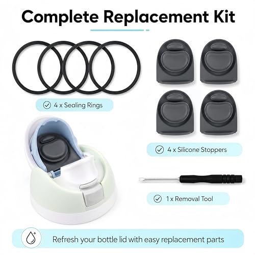 Joshey Rubber Seal Replacement Gasket Stopper Set for Owala FreeSip 8 oz