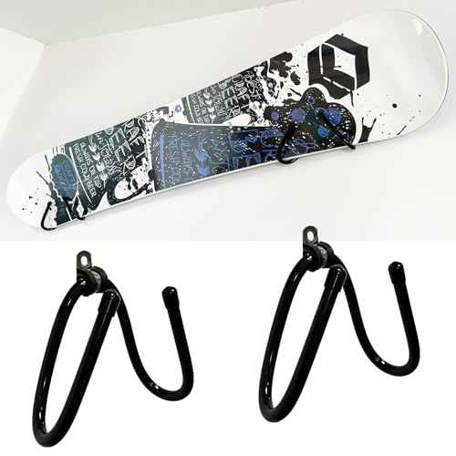Pmsanzay 2 Pack Universal Ski and Snowboard Wall Storage Rack, Horizontal Wall Rack Hanger, Ski Holders Snowboard Gear Organizer Snowboard Display Stand for Room, Garage