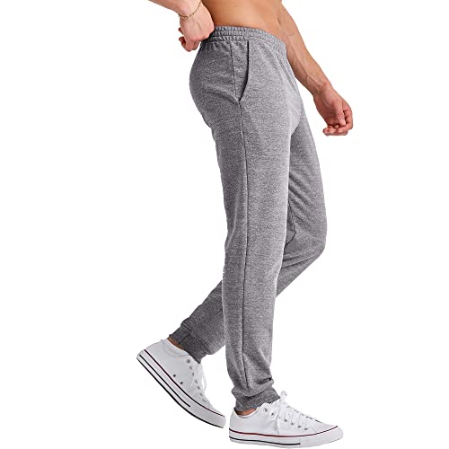 Hanes Men's Originals French Terry Joggers X-Large Black 50r Pe Heather - Lightweight Sweatpants with Pockets