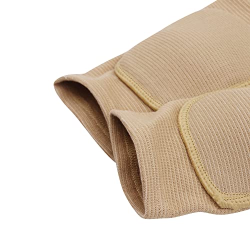 Men Women Protective Knee Pads - Medium/Nude, Anti-Slip Padded Sports Support