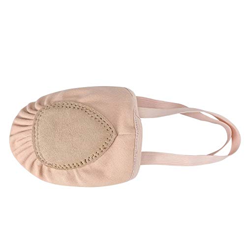 Linodes Canvas Pirouette Half Sole Jazz Ballet Dance Shoes Women Girls Small Nude