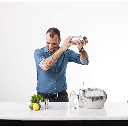 11-Inch Stainless Steel Cocktail Shaker with Footed Design - Professional Bar Tools
