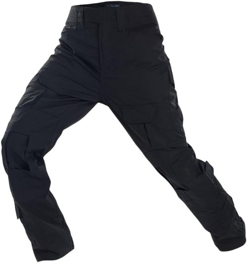 H World Shopping Airsoft Paintball Pants Combat Men Pants with Knee Pads Black