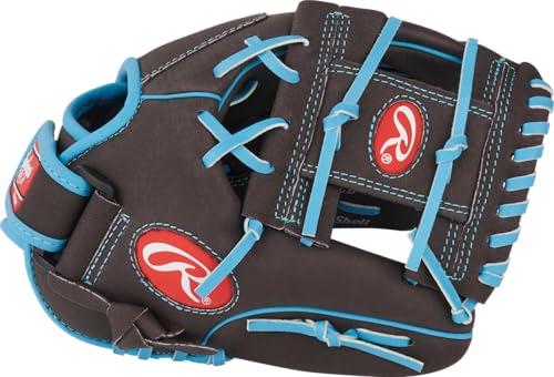Youth Baseball & Softball Glove 10.5" Mocha / Electric Blue Right Hand Throw