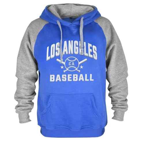 Mens City Classic Baseball Embroidery Soft Sweatshirt Hoodie