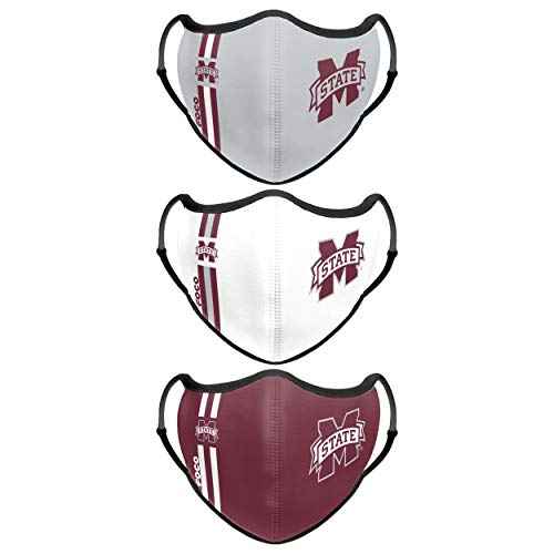 FOCO NCAA unisex-adult Ncaa Team Logo Sport Reusable Washable Fashion Face Cover Mask 3-pack
