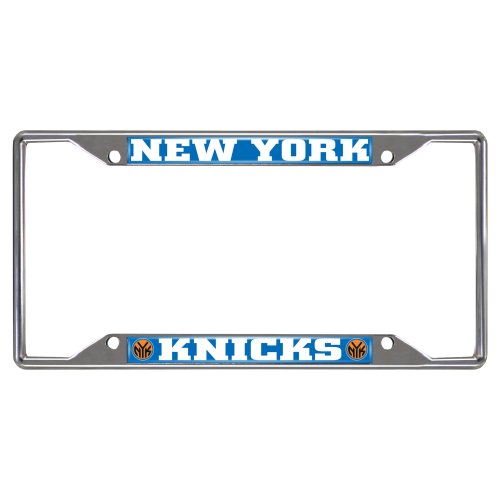 NBA Team License Plate Frame - Chrome Metal for New York Knicks - One Size