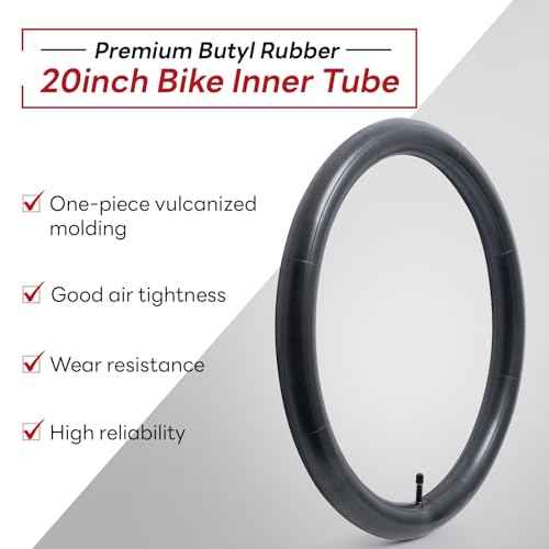 20x1.50 20x1.75 AV32mm Inch Bike Tube, 20" Replacement Bicycle Tube (Single), Reliable 20 x 1.50-1.75 Bike Inner Tube Schrader Valve for City/Road/Cruiser/Mountain Cycling Scenarios