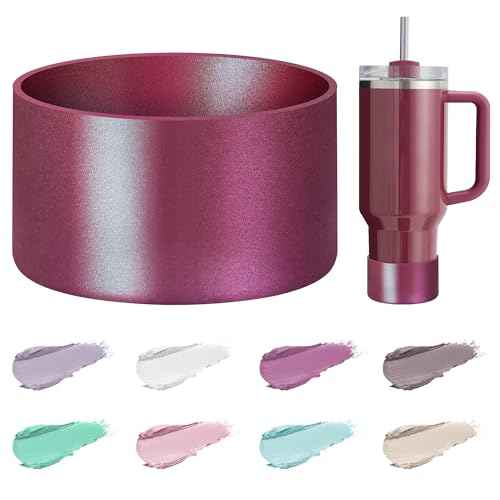 Mokoart Dreamy Gradient Silicone Boot Compatible with Stanley 40oz 30oz 20oz Tumbler and 12-24oz Water Bottles, Metallic Shimmer Boot Sleeve Bottom Protector for Stanley Cup Accessories