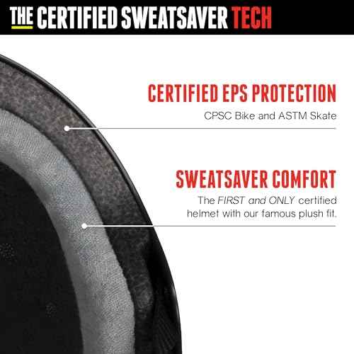 Triple Eight Certified Sweatsaver Helmet for Skateboarding, BMX, Roller Derby, Roller Skating, Inline Skating, Scooter and Bike