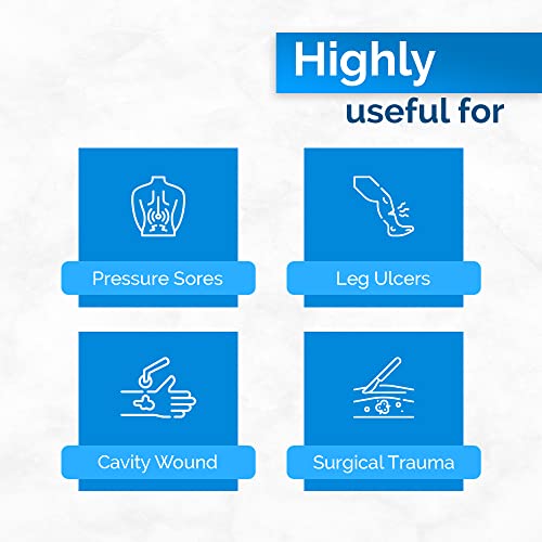 Calcium Alginate Wound Dressing 4x5 Inches - 10 Non-Stick Absorbent Pads for Heavy Exudate