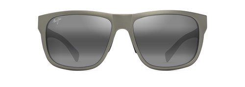 Maui Jim Men's Puakea Polarized Rectangle Sunglasses, Matte Greyish-Green/Neutral Grey Polarized, Medium