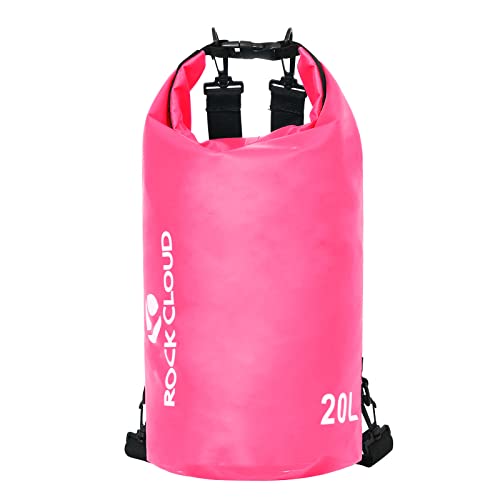 Waterproof Dry Bag 20L for Kayaking Camping Beach Surfing - Pink