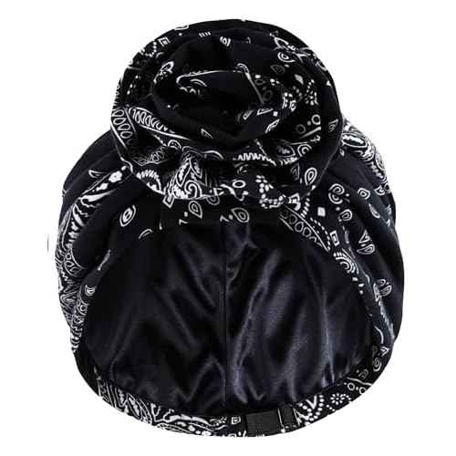 Womens Chemo Headwear Cotton Beanies Satin Lined Bonnet for Sleeping Handmade Flower Turbans for Women