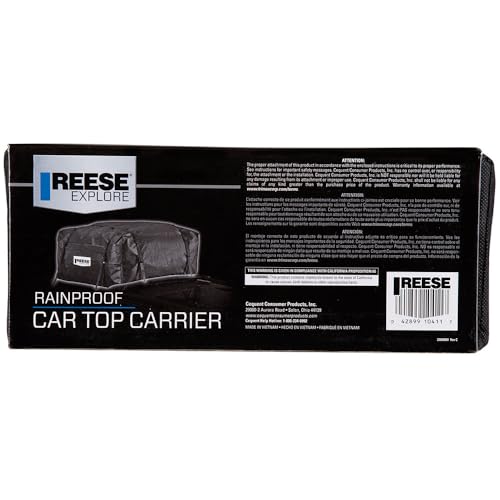 Reese Explore 1041100 Rainproof Car Top Carrier (15 Cubic Feet),Black