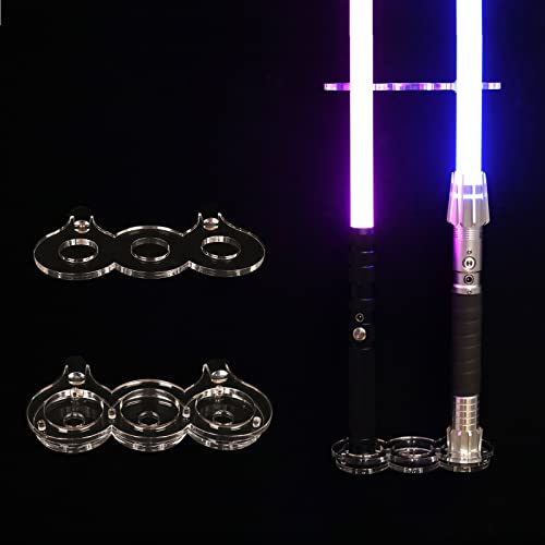 Lightsaber Wall Mount Rack - Transparent 3 Holes Lightsaber Display Stand