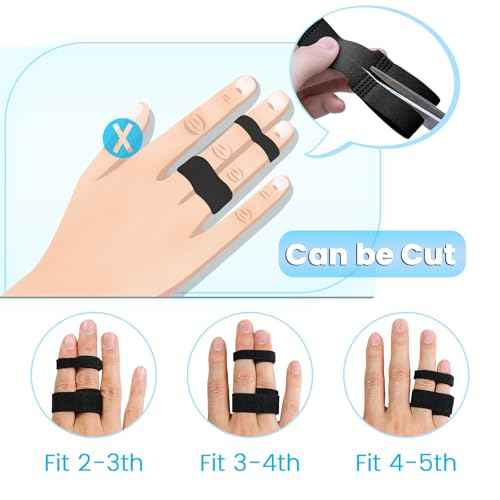Finger Buddy Wraps, 10 PCS Finger Loops Tapes for Broken, Jammed, Swollen or Dislocated Joint, Splints Brace for Pinky Ring Middle Index, Toe Strap Bandage