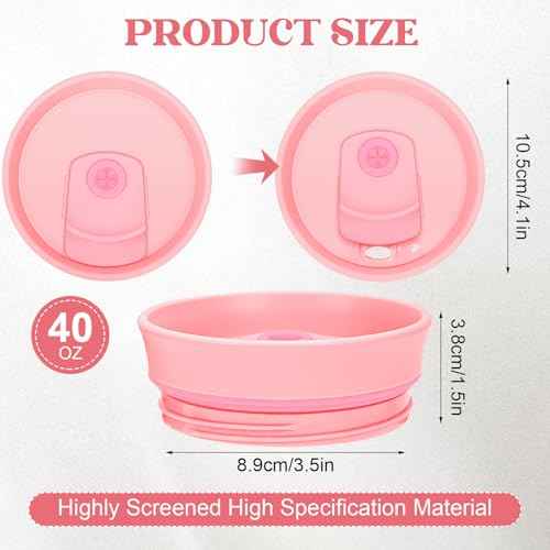 Tumbler Lids Replacement for 40oz Owala Cup, Replacement Spill Proof Splash Resistant Tumbler Lid, Reusable Tumbler Covers for Owala Cup Accessories,BPA-Free (light purple)