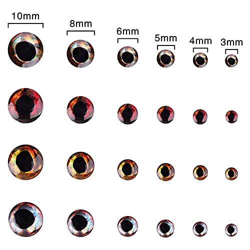 4D / 360pcs Fishing Lure Eyes - Realistic 3D/4D/5D Holographic Epoxy Fish Eyes for Lure Making Kit