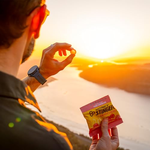 Honey Stinger Organic Pink Lemonade Energy Chews Pack of 12 - Gluten & Caffeine Free Sports Nutrition