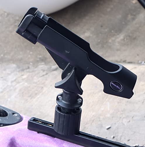 MiniPort 360° Rotatable Kayak Fishing Rod Holder with Round Base & Track Mount