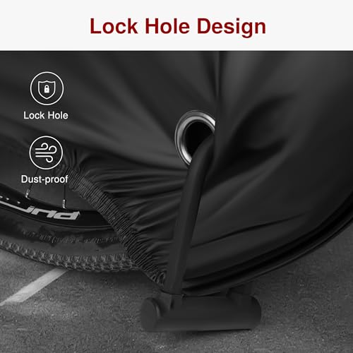 Puroma Waterproof Bike Cover for 1-3 Bikes - Black 190T XXXL Size