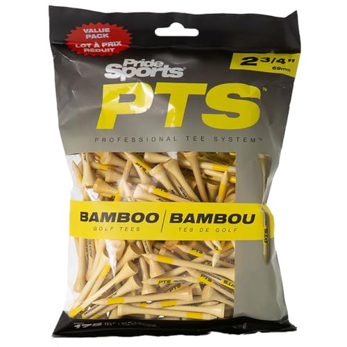 Golf Tees 2-3/4 Inch Bamboo 100 Count for Drivers & Woods - PrideSports