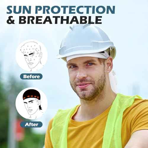 GXCROR Cooling Bandana Cap, Sweat Wicking Helmet Liners, Skull Caps, Doo Rag for Motorcycle, Bicycle, Running, Outdoor Work