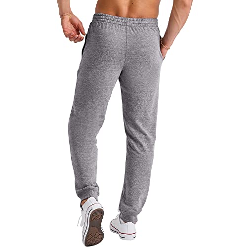 Hanes Men's Originals French Terry Joggers X-Large Black 50r Pe Heather - Lightweight Sweatpants with Pockets