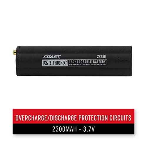 Coast ZX650 ZITHION-X Li-Ion Rechargeable Battery for The Polysteel 700 LED Flashlight, Black