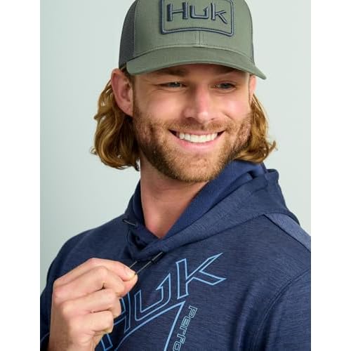HUK Men's Coldfront+ Graphic, Performance Fishing Hoodie