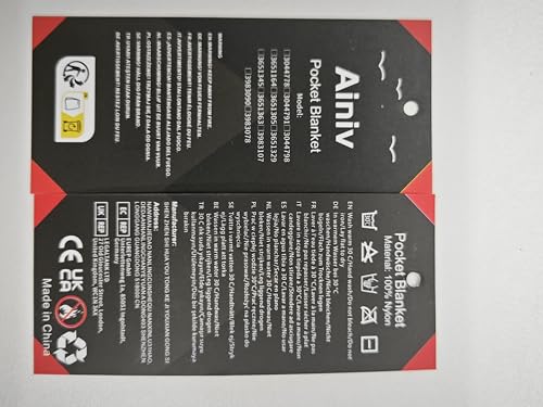 Ainiv Picnic Blanket, Mini Pocket Beach Mat 43.3 x 55.1IN (2-3 People) Foldable, Lightweight Waterproof Sand Free, Foldable Thin Ground Sheet for Outdoor Camping Hiking Travel - with Hand Strap