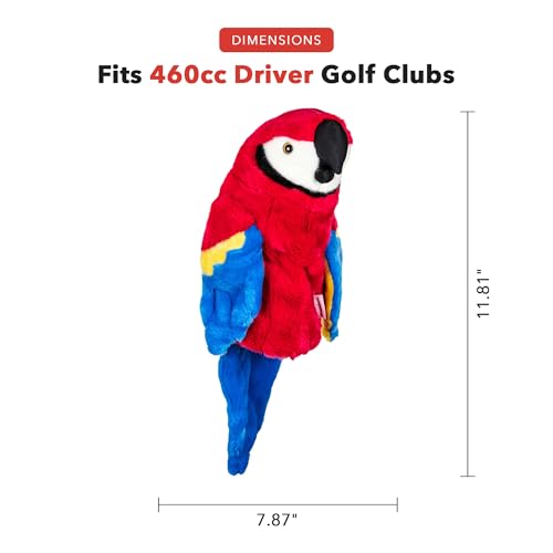 Premium Parrot Driver Headcover for Golf Clubs - Fits Up to 460cc