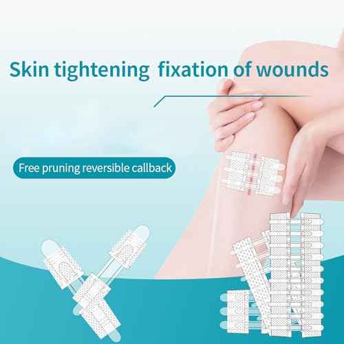 Wound Closure Strips Zip Stitch Sutures Butterfly Bandaids Emergency Laceration Closure Kit for Lacerations Incisions Cuts(6X8CM)