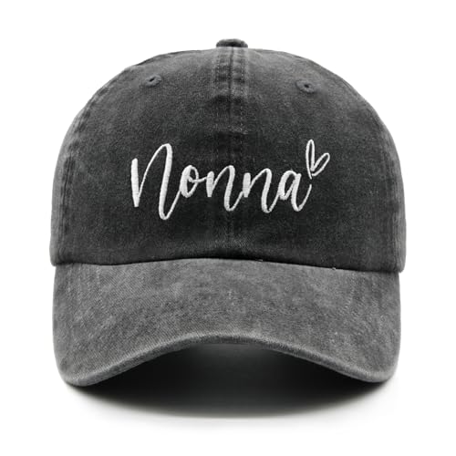Waldeal Women's Blessed Grandma Hats Washed Denim Adjustable Baseball Cap for Mom
