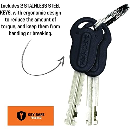 Kryptonite Keeper Bike U-Lock Standard with Braided Steel Cable, Heavy Duty Anti-Theft Bicycle U Lock, 12mm Shackle and 10mm x4ft Length Security Cable with Mounting Bracket and Keys,Black