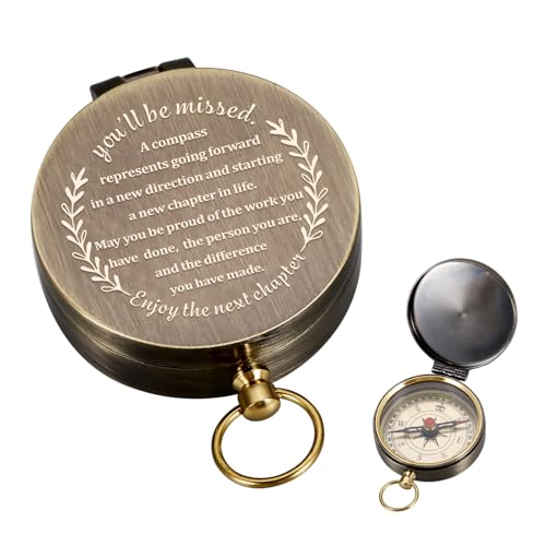 Retirement Compass Gift for Men - Retirement 2 - Farewell & New Beginnings