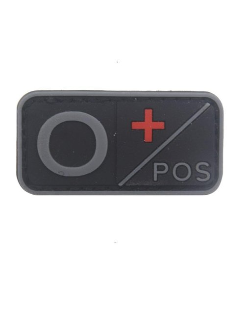 Ysmzzmsy 1 PCS Blood Type PVC Morale Patch - Fun Morale, Tactical, Military Patch Very Suitable for Your Tactical Military Equipment, Backpack, Hat, Vest(2x1 inch (Blood Type O+ 3)