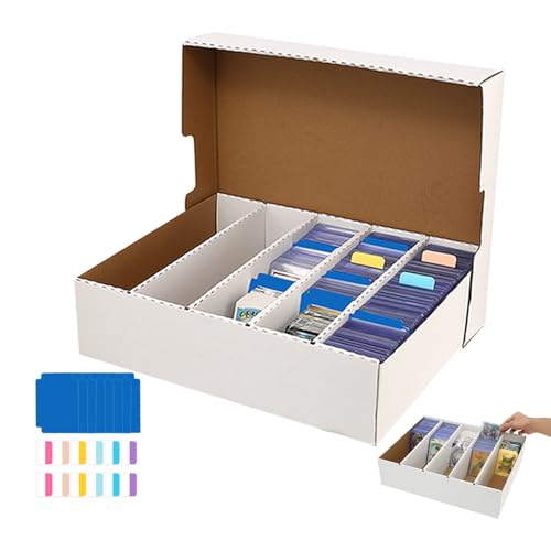 5 Row Trading Card Storage Box Bulk Pack for TCG, Magic, Sports Cards - 4000 Count