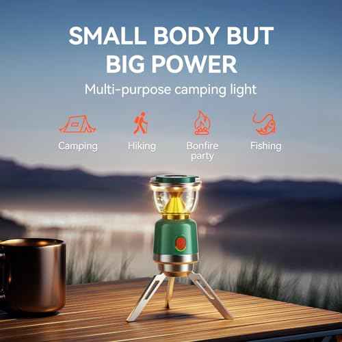 Aluminum Alloy Battery Powered Camping Lantern, 5 Modes, 250 Lumens, LED, Beige, Not Water Resistant, 65 Hour Battery Life