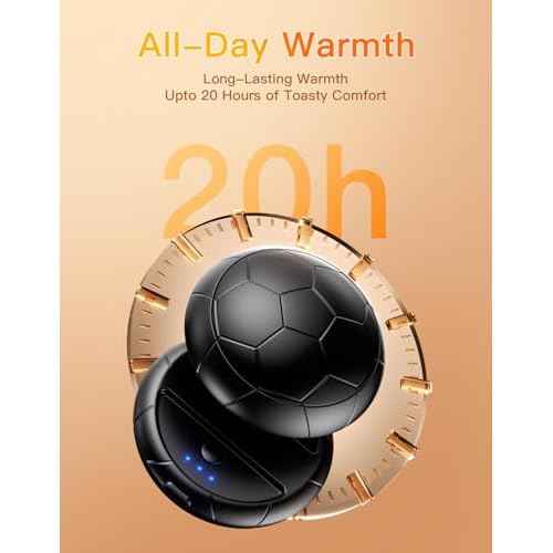 AJVV Hand Warmers Rechargeable 2 Pack?Electric Hand Warmer with 20Hrs Warmth & 2s Fast Heat & 3-Temp Settings, Magnetic Portable Handwarmers,Gifts for Men, Women, Kids, Camping, Fishing, Hunting, Ski