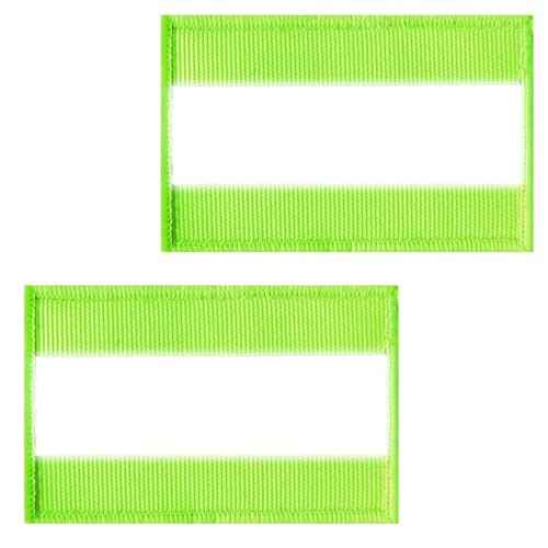 2pcs Reflective Safety Patches Hook and Loop Reflective Patch for Night Sports, Labor Wear, Rain Jackets, Hikers, Dog Vest, Firefighter Rescue Police£¨Strip-Shaped, Green£©