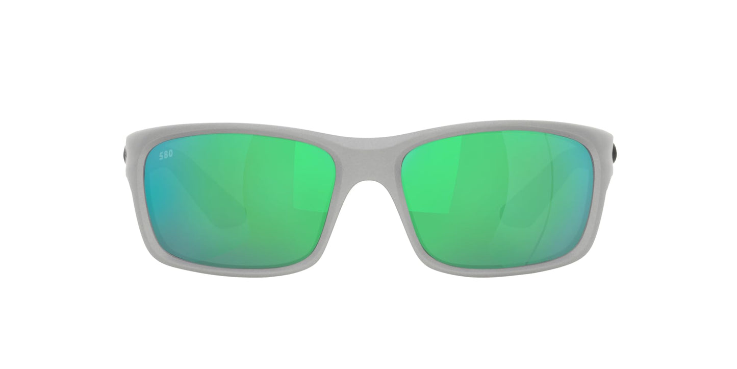 Costa del Mar Jose Pro Sunglasses, Silver Metallic/Green Mirrored 580G, 62 mm