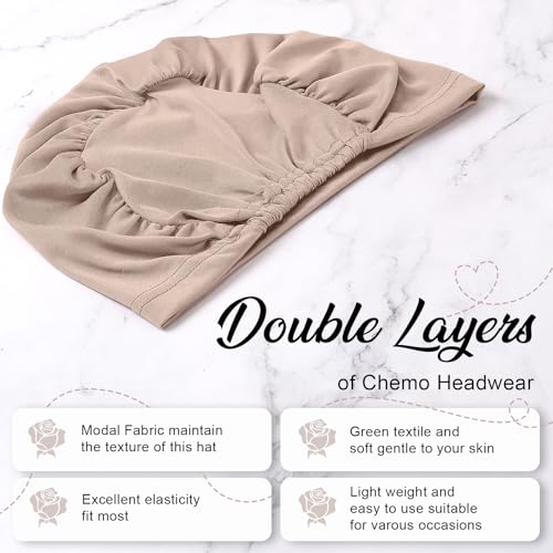 Zhengmy Soft Chemo Headwear Sleeping Cap for Women - Multiple Colors, Pack of 6