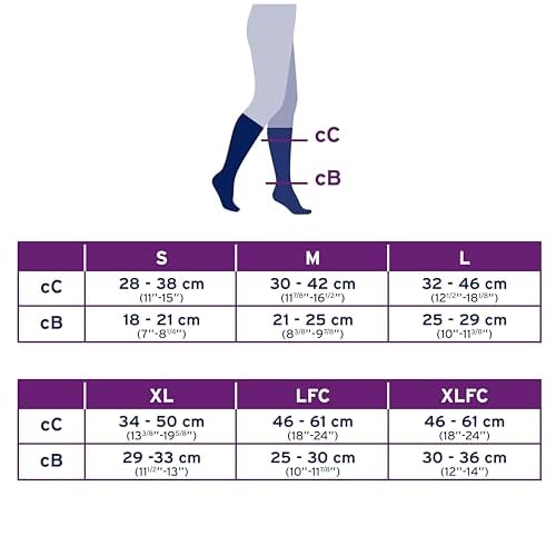 JOBST Activewear 20-30mmHg Compression Socks Knee High, Closed Toe, Cool White, Large